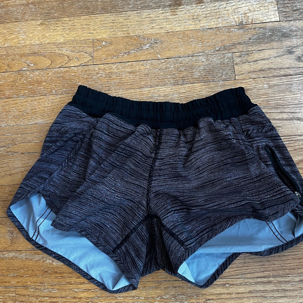 Lululemon Black and Gray Athletic Shorts Size 8